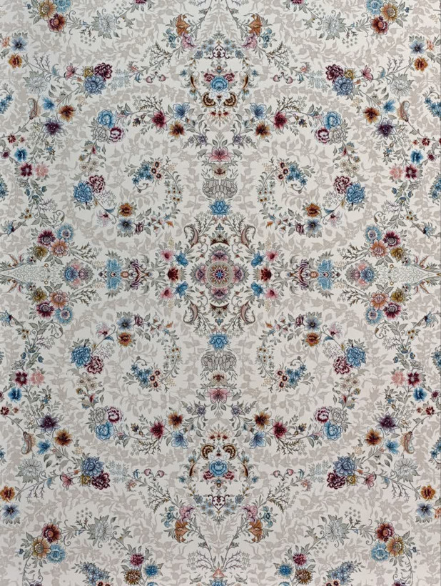 نمای بوم فرش باغ گل