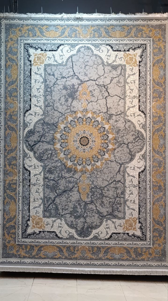 فرش 700 شانه اکریلیک طرح ترنج دار کویر