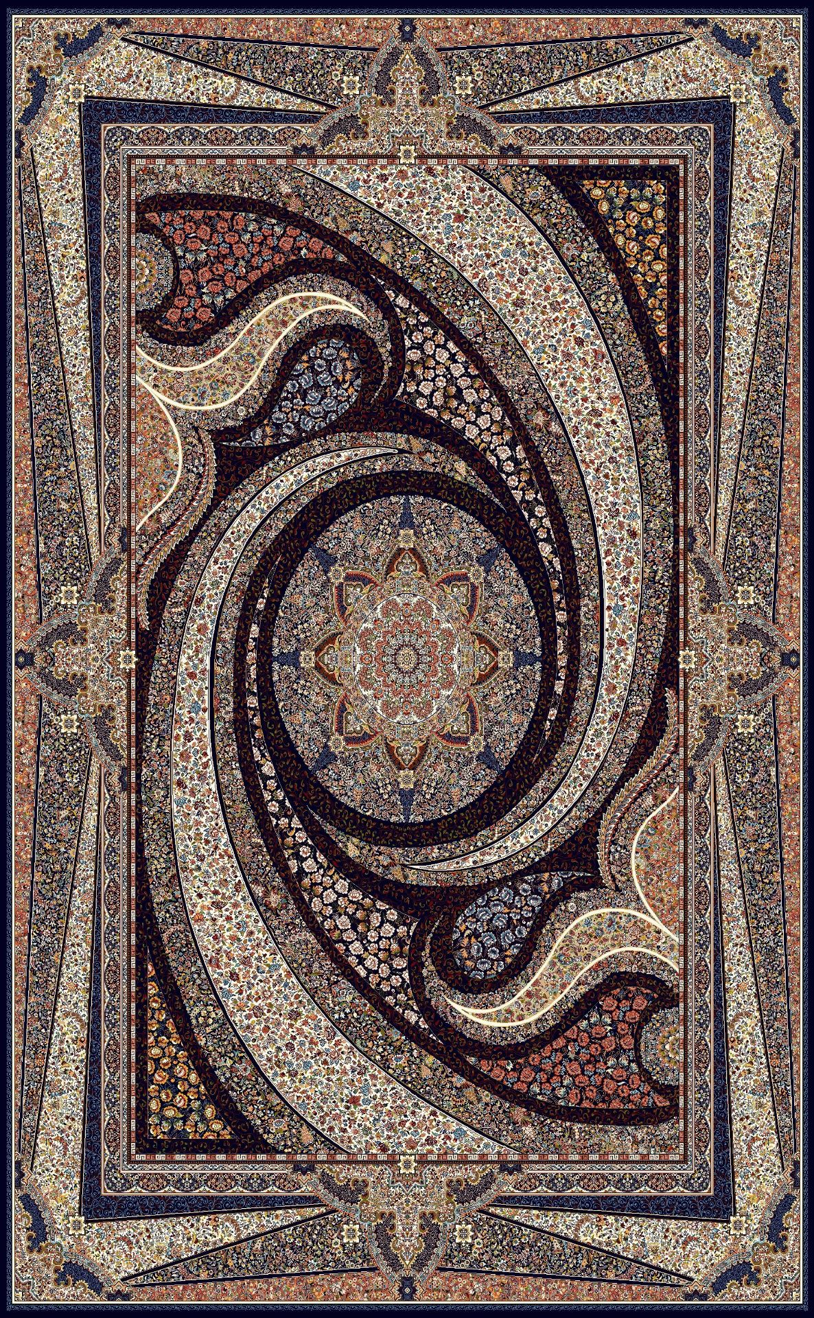 فرش 700 شانه آکریلیک طرح کهکشان