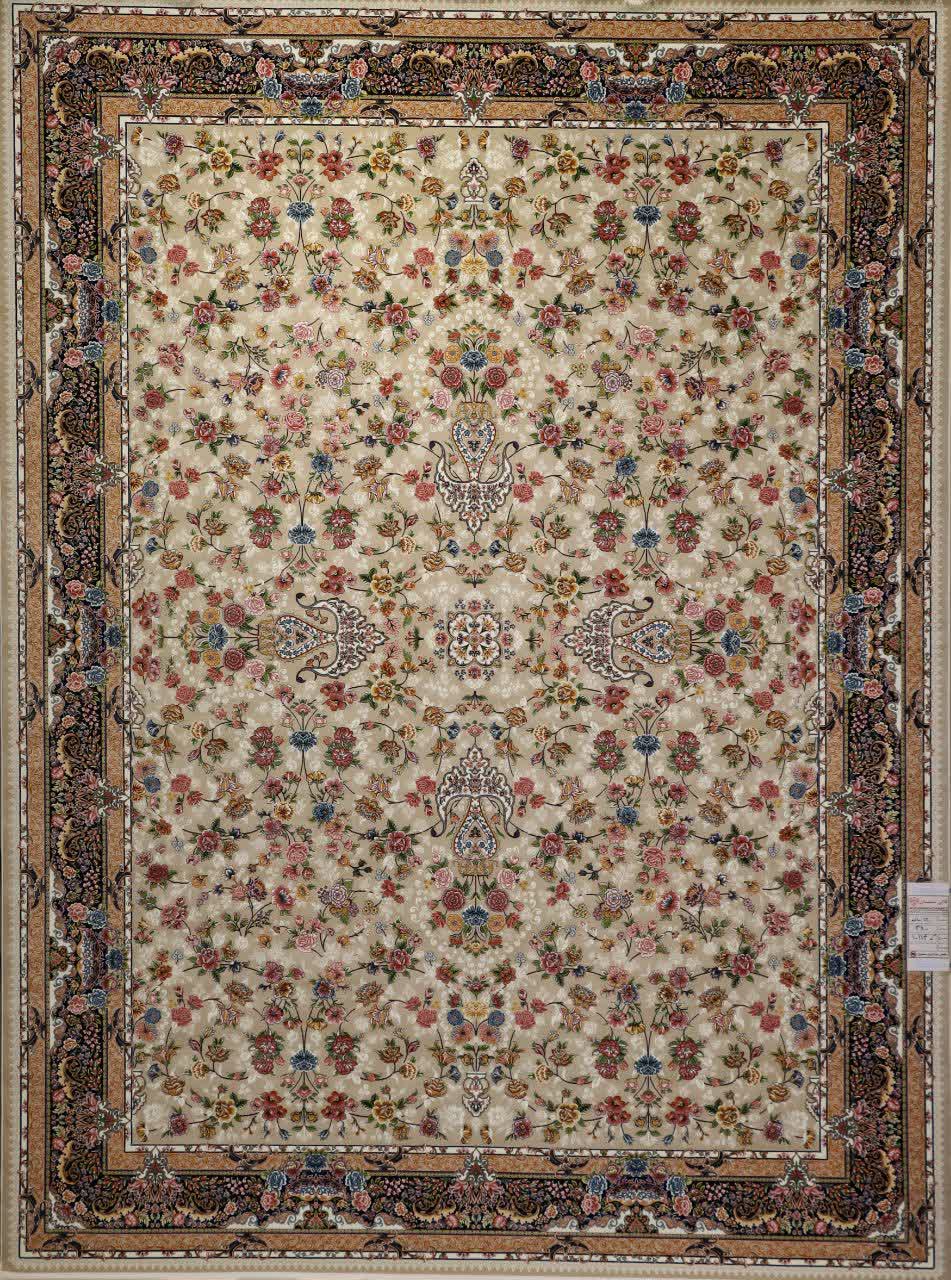 فرش 1200 شانه آکریلیک طرح افشان باغ بهشت