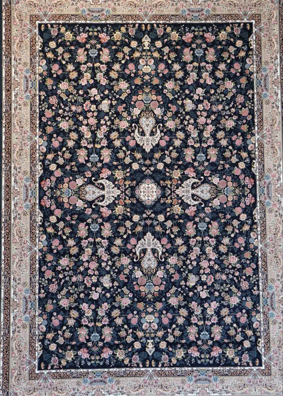 فرش 1200 شانه آکریلیک با طرح افشان باغ گل