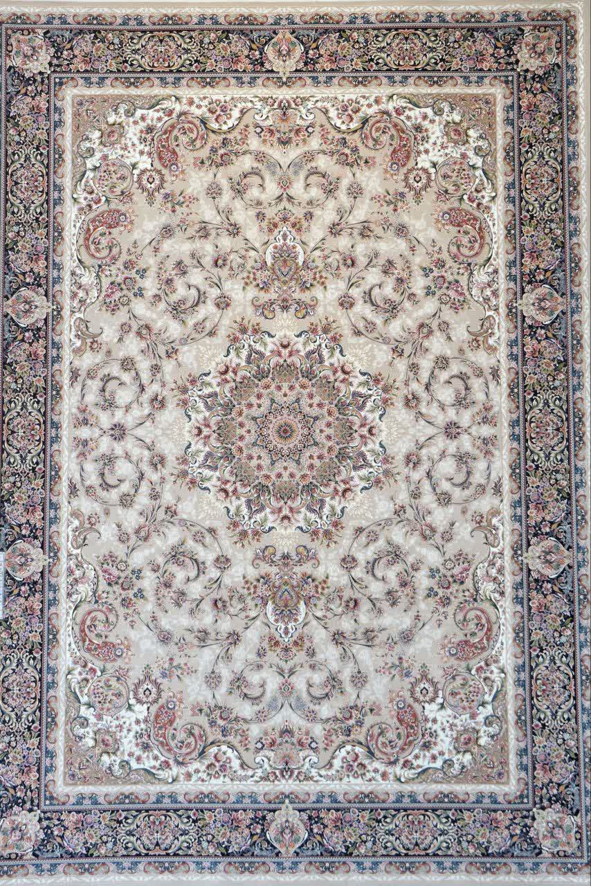 فرش ماشینی 1200 شانه آکریلیک طرح افشان نسیم